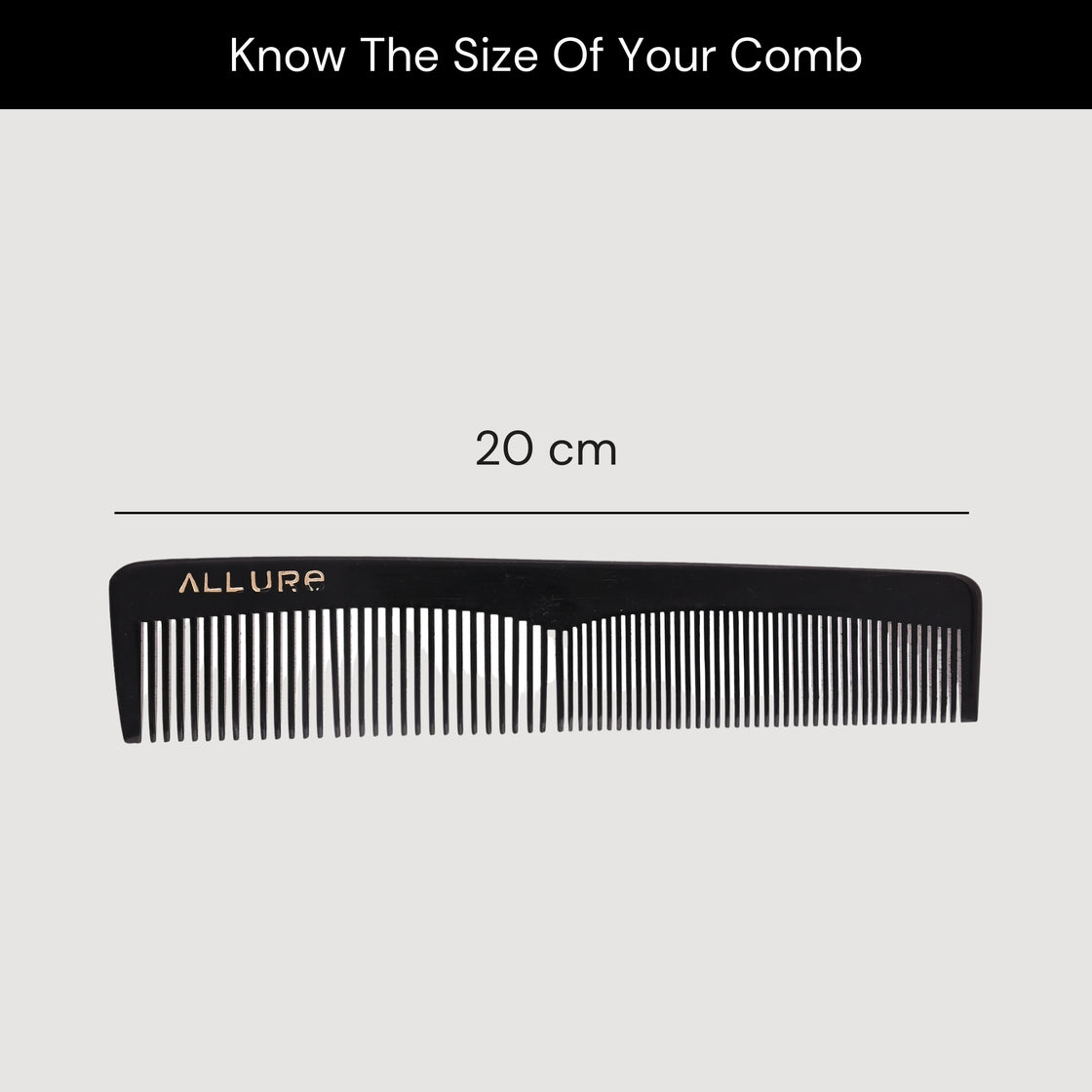Allure Anti-Static Regular Hair Comb for Smooth & Frizz-Free Styling(HMC_B_21)