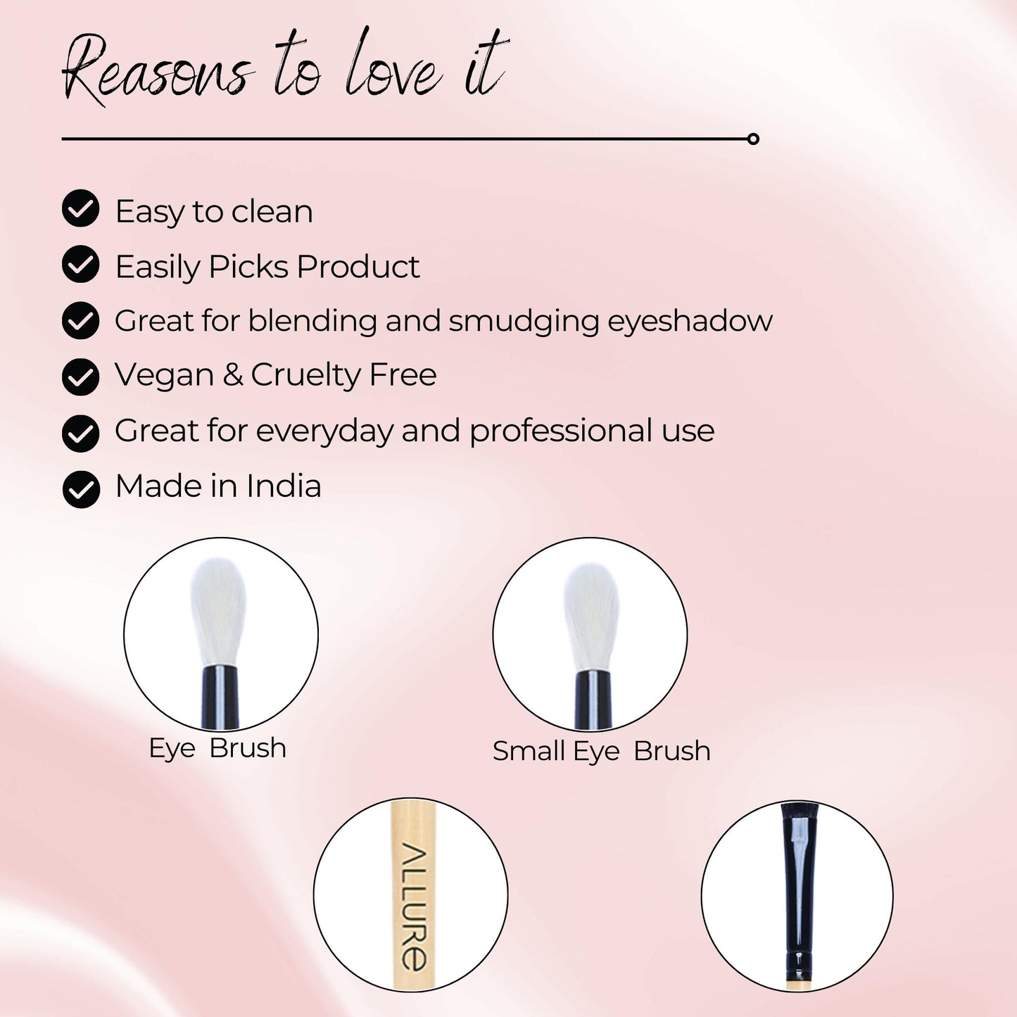 Allure Classic Small Eye Brush and Large Eye Brush Set of 02