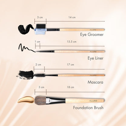 Allure Classic Makeup Brushes Pack Of 9 With Travel Pouch ( ACK-09 )