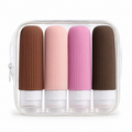 Allure Travel Refillable Toiletry Bottle Set - Pack Of 4 (4pcs)
