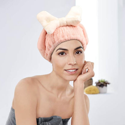 Allure Microfiber Hair Wrap Towel - Pink Hair Turban