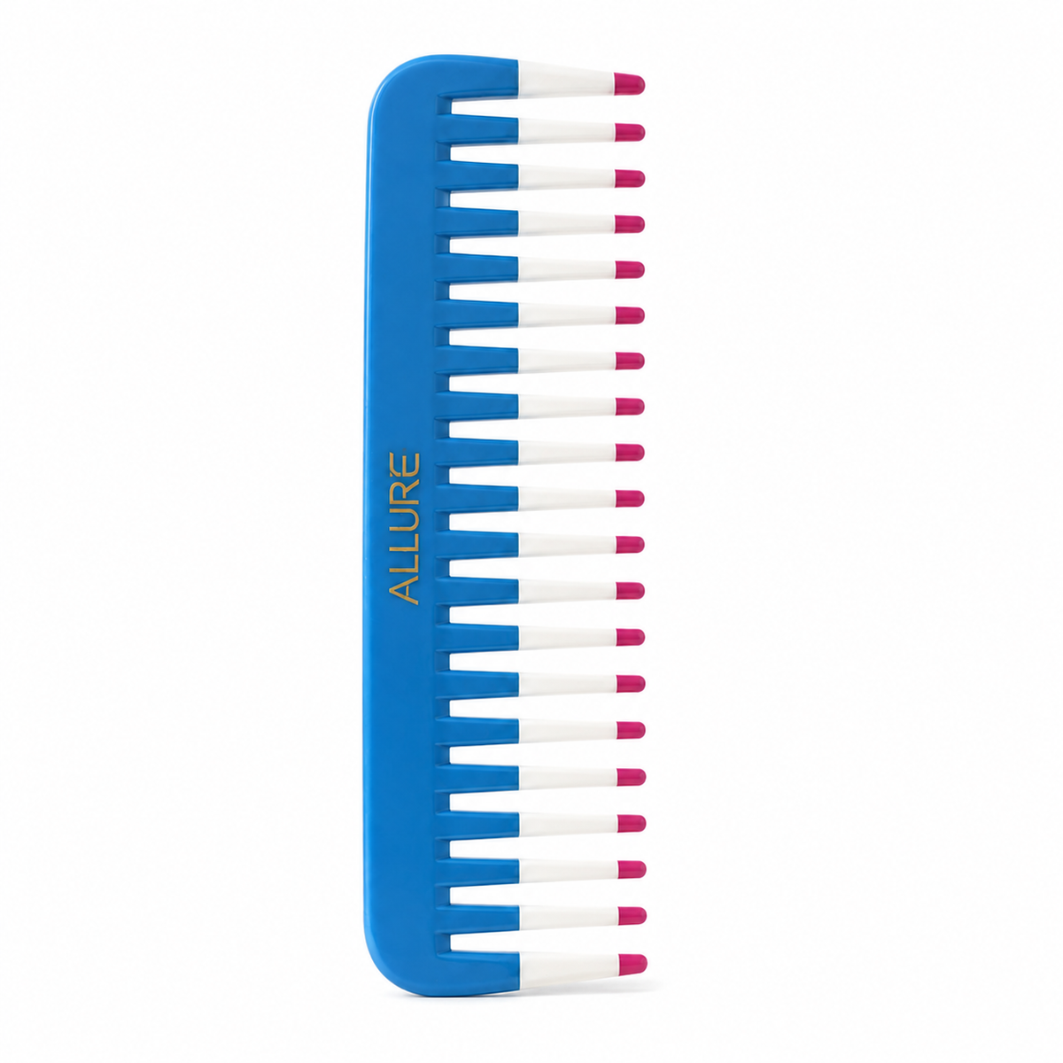 Allure Triple-Tip Professional Hair Styling & shampoo comb – blue