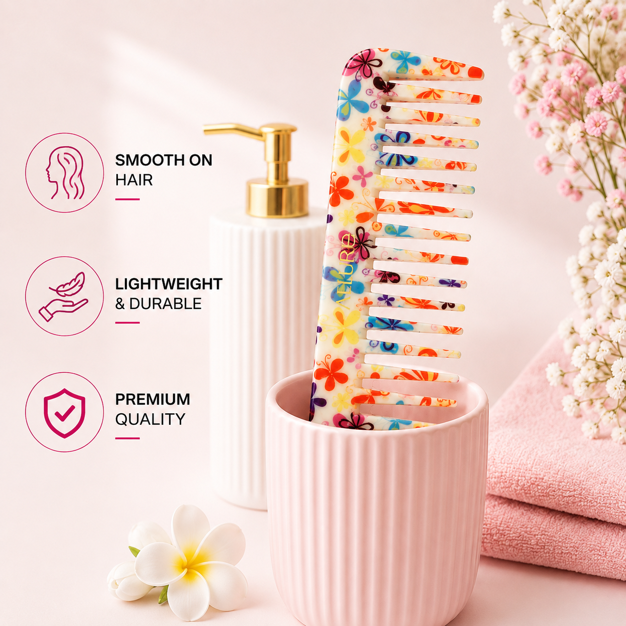 Allure 3D Hair Wash Comb for Scalp Massage & Cleaning-(S-06)