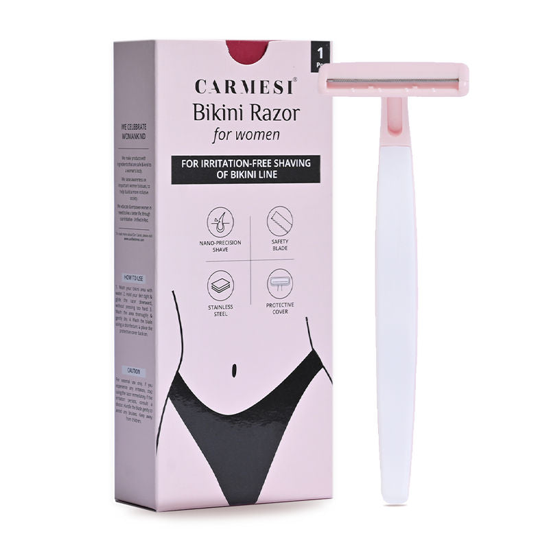 Carmesi Bikini Razor for Women - For Irritation-Free Shaving of Bikini Line - No Cuts - Pack of 1