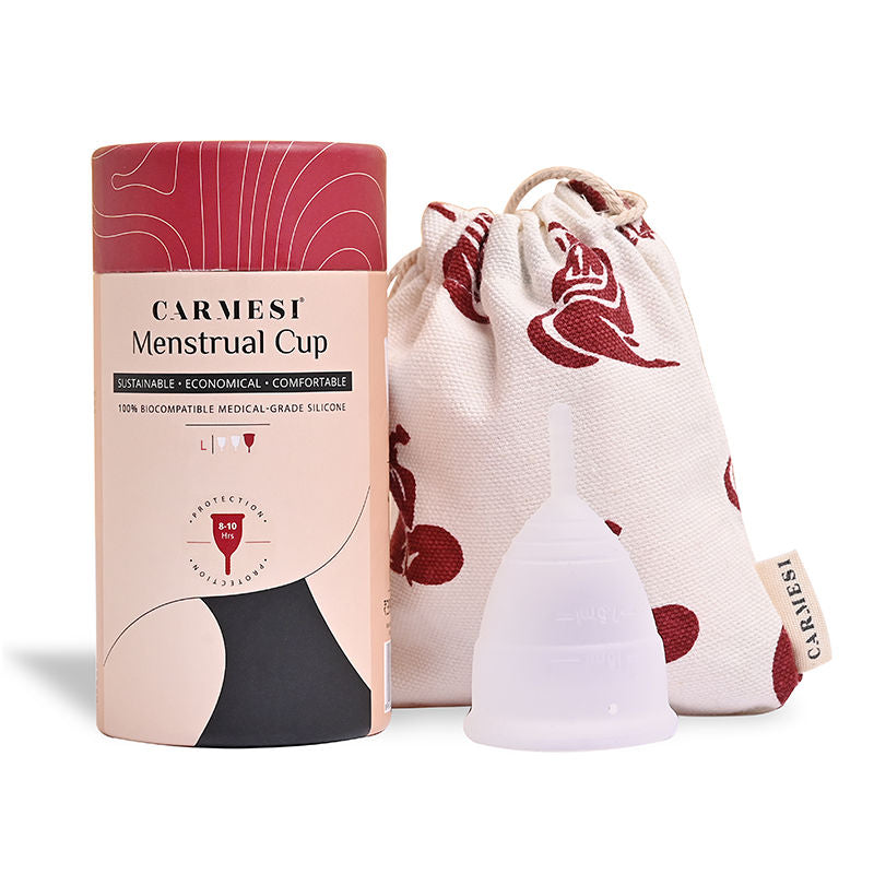 Carmesi Reusable Menstrual Cup for Women - Large Size - With Free Pouch