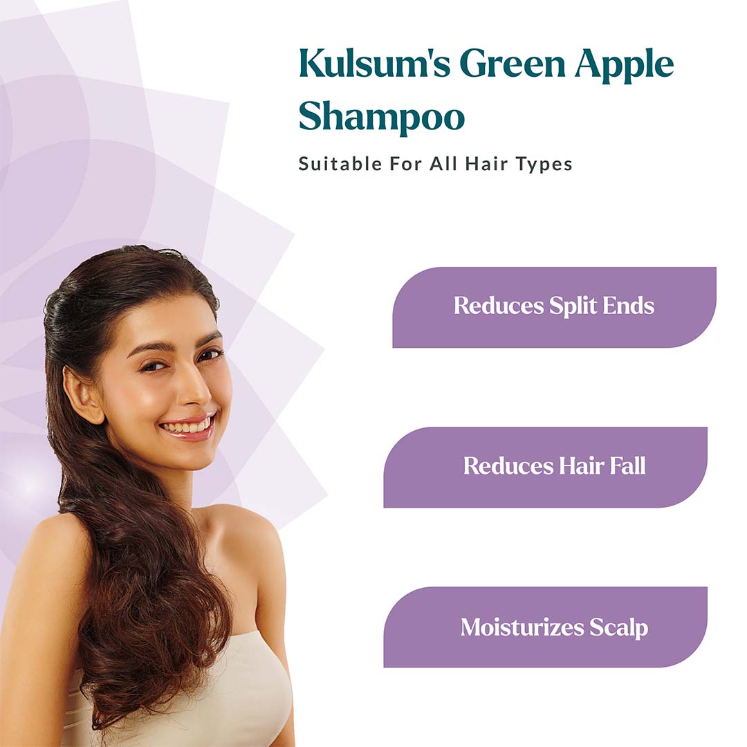 Kulsum's kayakalp Green Apple Shampoo (100ML)