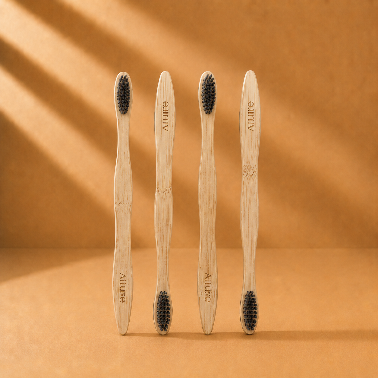 Allure Bamboo Toothbrush Charcoal Pack 4 (OT-01)