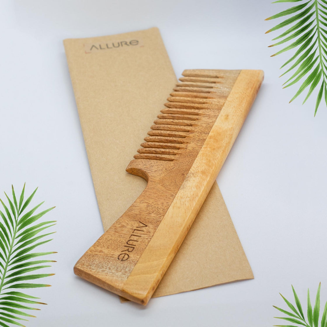 Allure Neem Wood Detangle Hair Comb (CD-02)