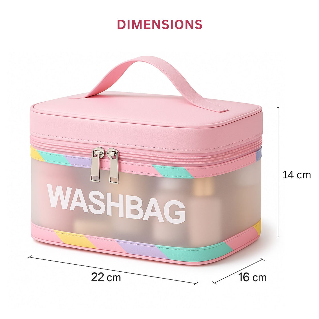 Allure Washbag Kit For Travelling - Pink