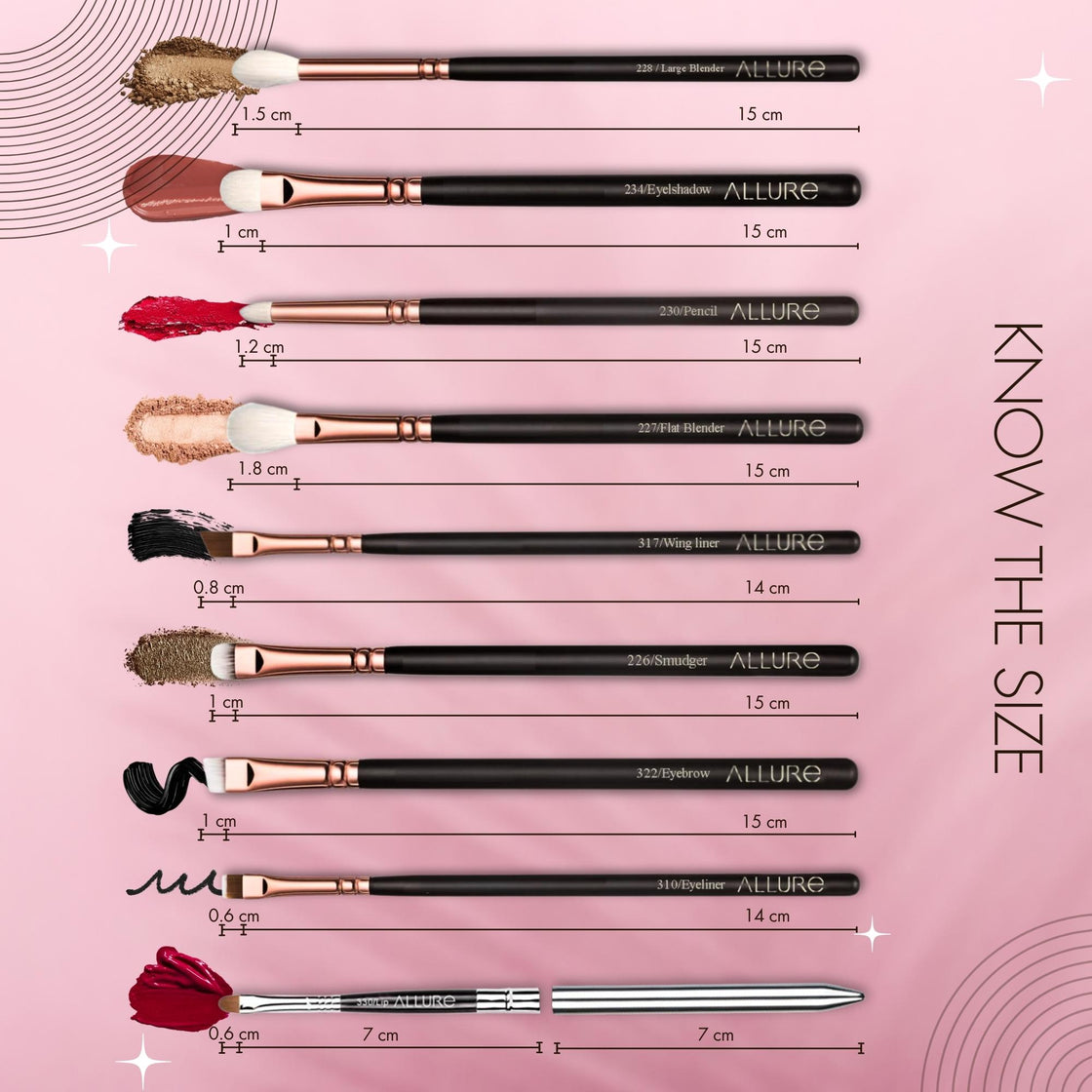 Allure Rose Gold Brushes -RGK 16 Set of 16