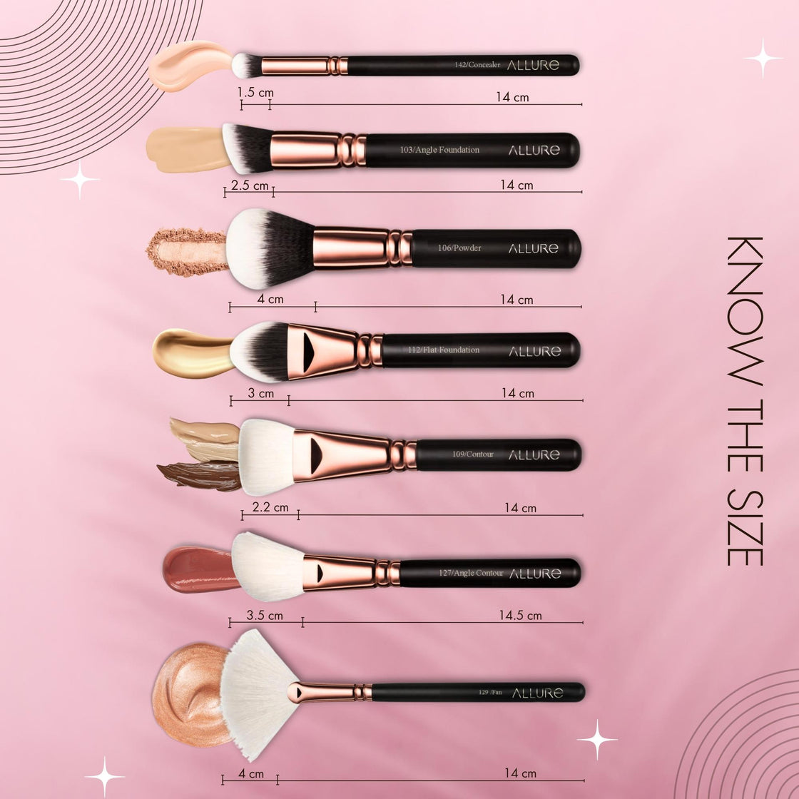 Allure Rose Gold Brushes -RGK 16 Set of 16