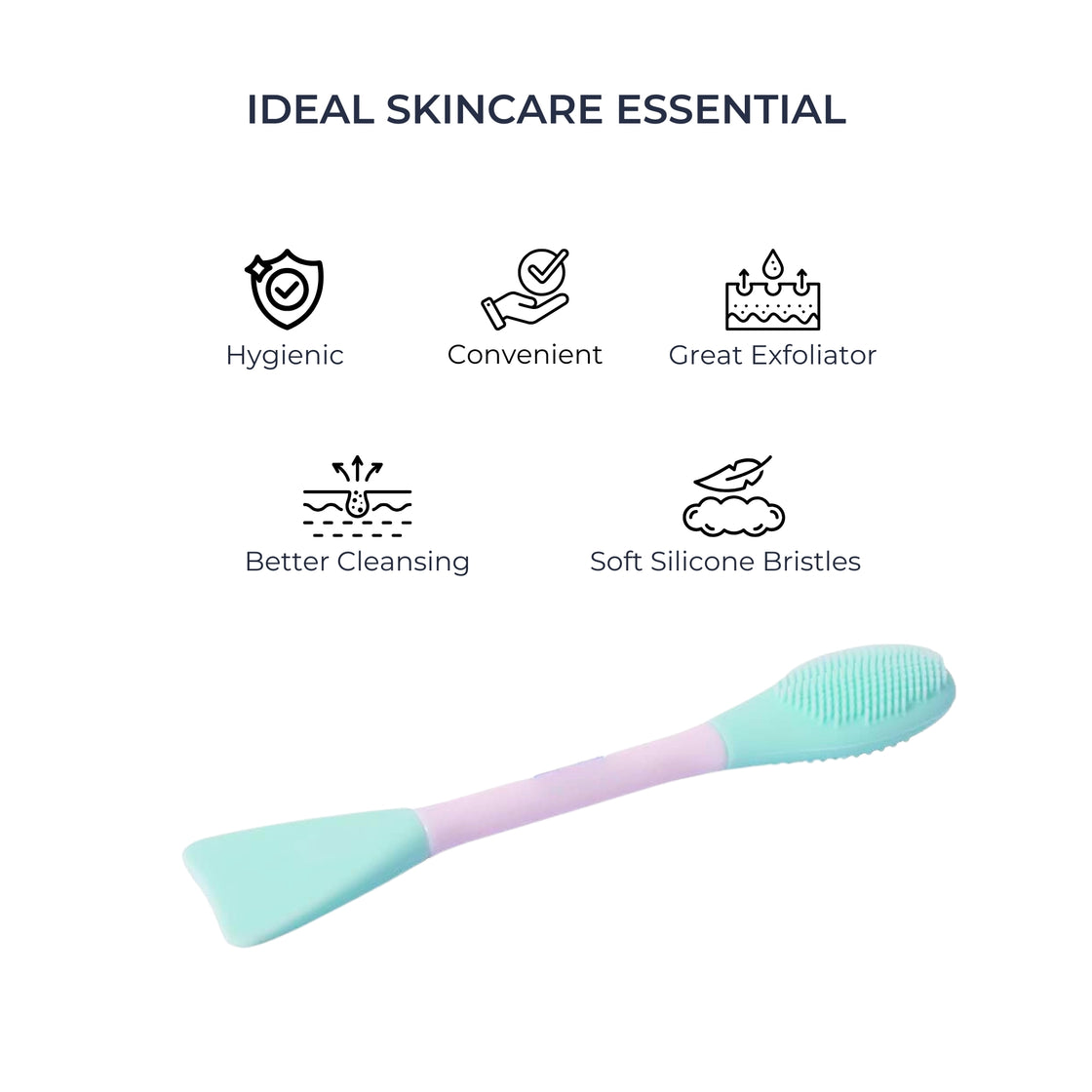 Allure Dual-Sided Face Cleansing Brush & Mask Applicator - Pack Of 2