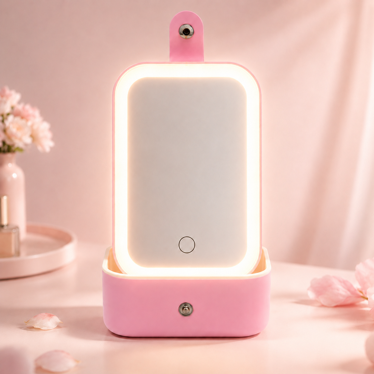 Allure Compact Makeup Mirror – Adjustable Travel Mirror with Led Light