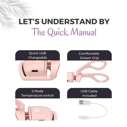 Allure Heated Electric Eyeleshes Curler - Pink