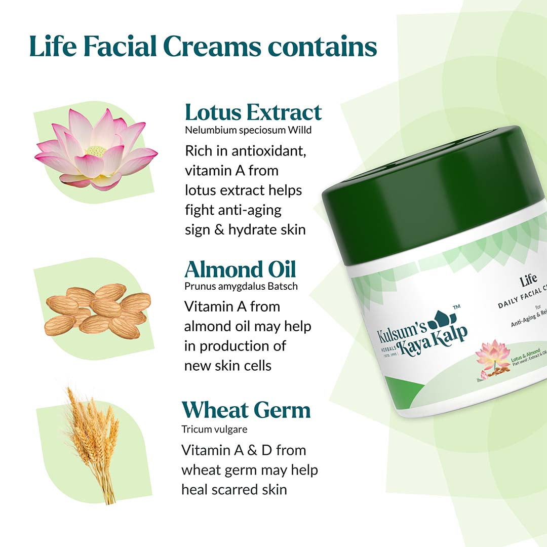 Kulsum's kayakalp Daily Life Facial Cream (200gm)