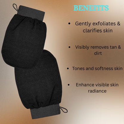Allure Exfoliating Bath Glove Gentle Body Scrubber For Deep Cleansing & Smooth Skin