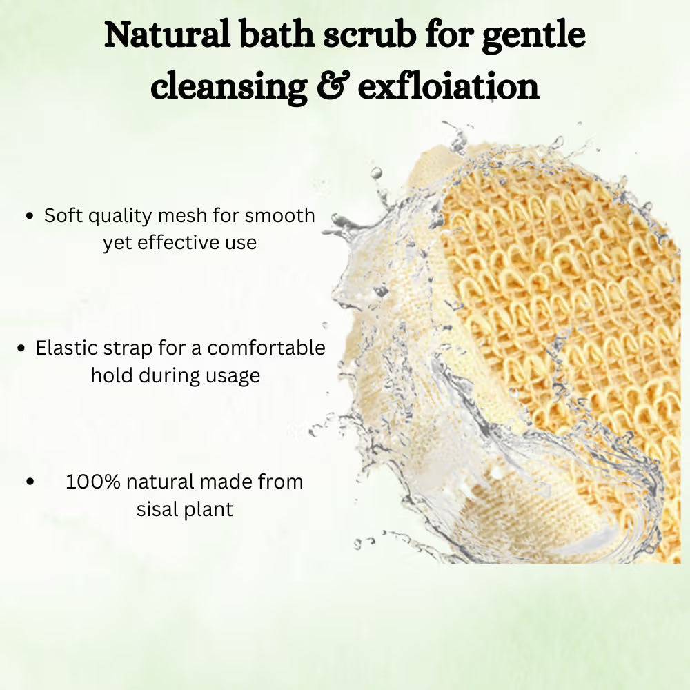 Allure Exfoliating Bath Loofah Pad Gentle Body Scrubber For Men & Women