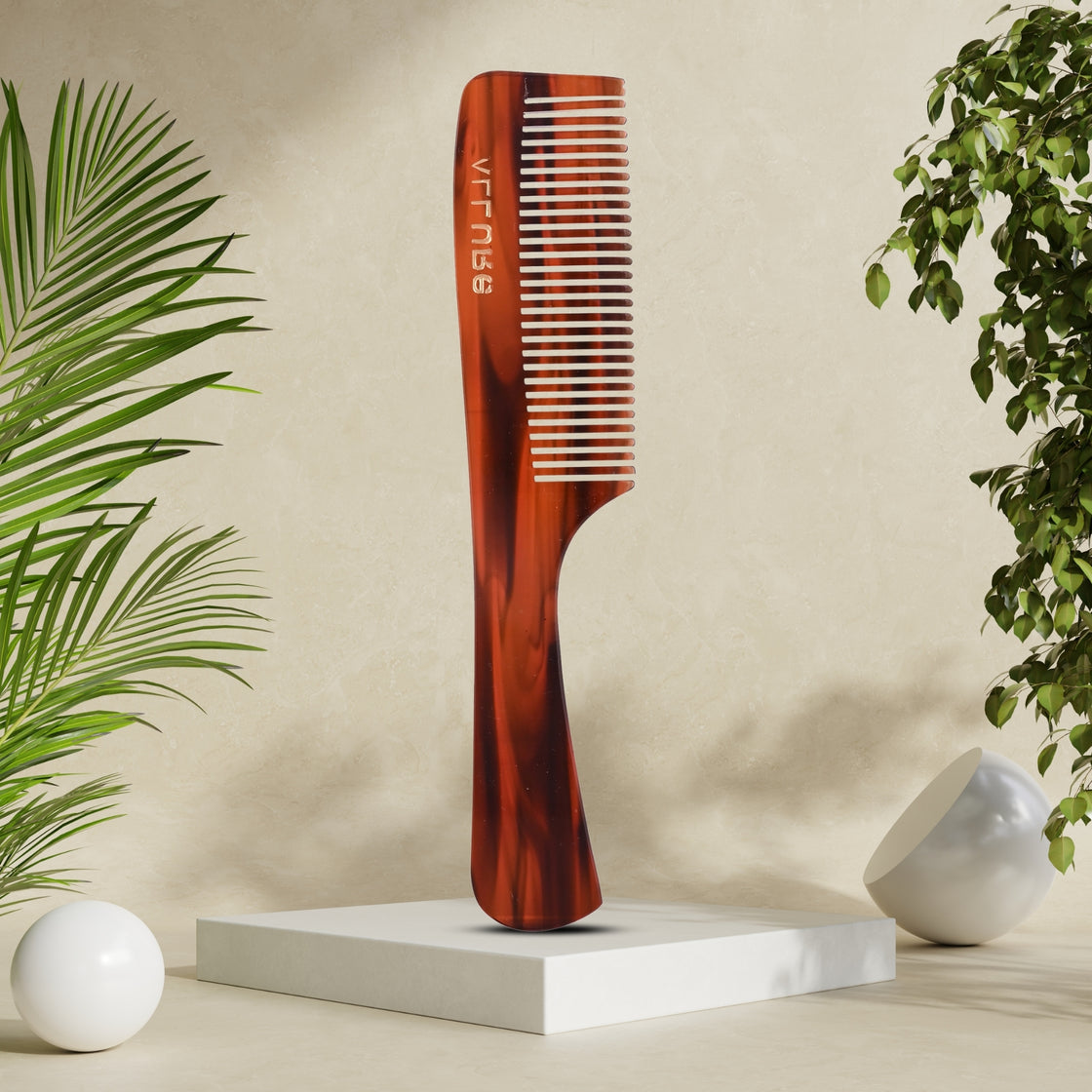 Allure Handcrafted Anti-Static Fine Tooth Styling and Detangling Comb - HMC_T_09