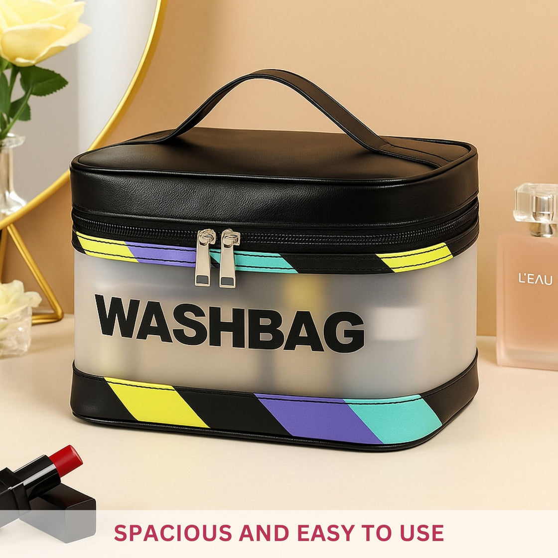 Allure Travel Essentials Wash Bag - Black