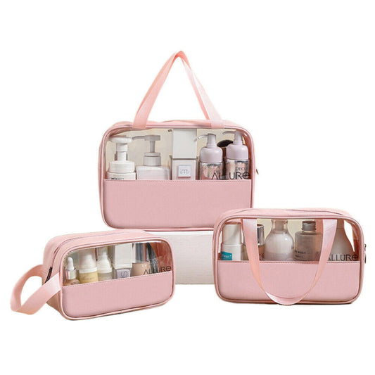 Allure Pack of 3 Toiletry Bag Pink