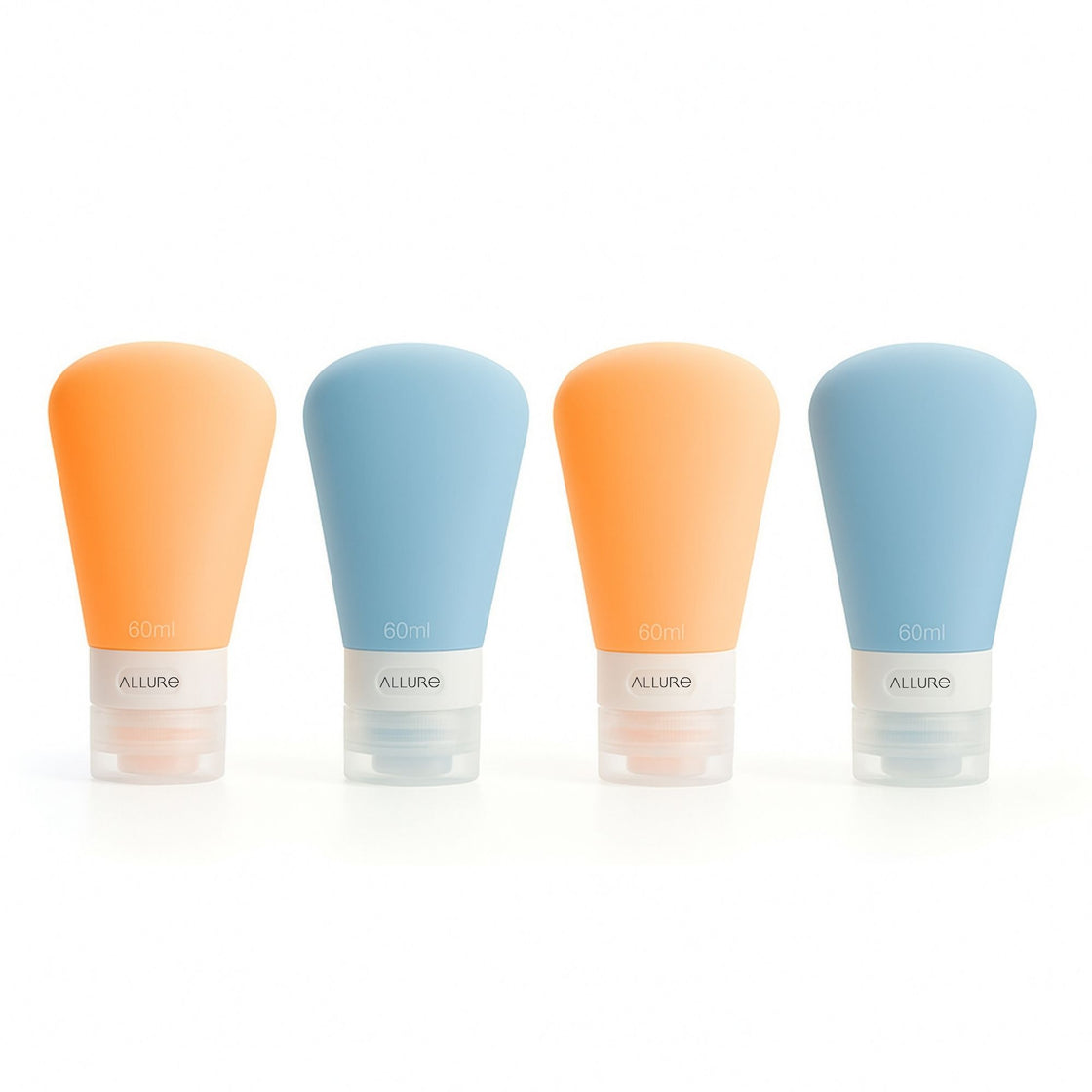 Allure Leak-Proof Silicone Travel Bottle - Pack Of 4