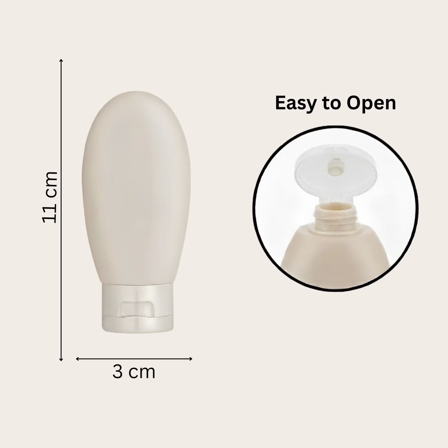 Allure Leak-Proof Silicone Travel Bottle - Pack Of 3 (3 pcs)