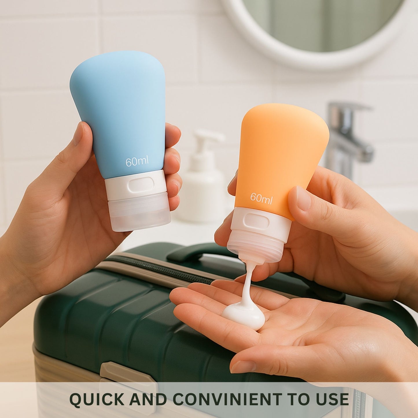 Allure Leak-Proof Silicone Travel Bottle - Pack Of 4