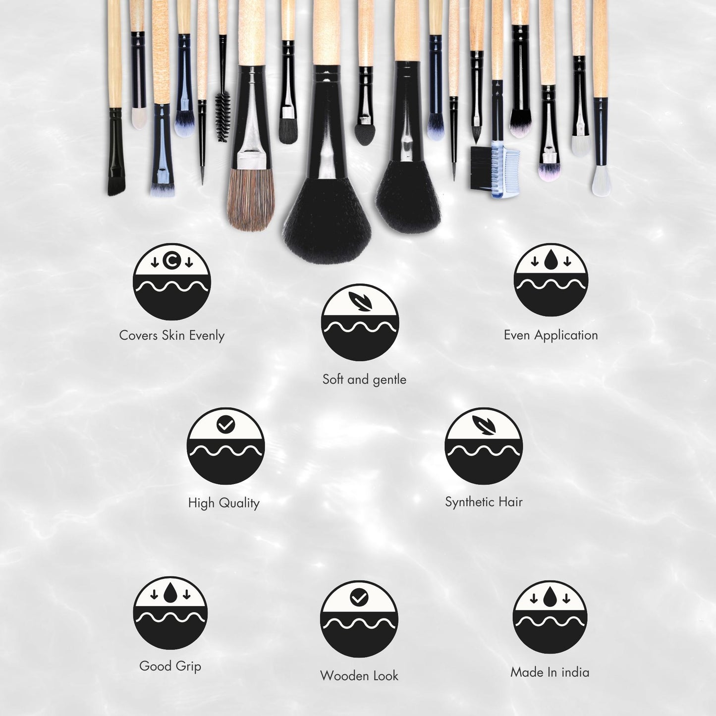 Allure Makeup Brush Set (pack Of 19 Brushes)