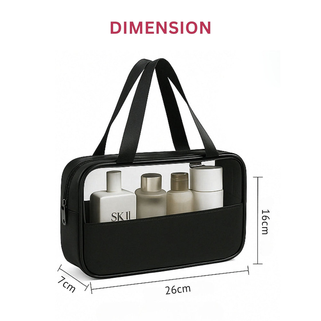 Allure Medium Toiletry Bag - Black