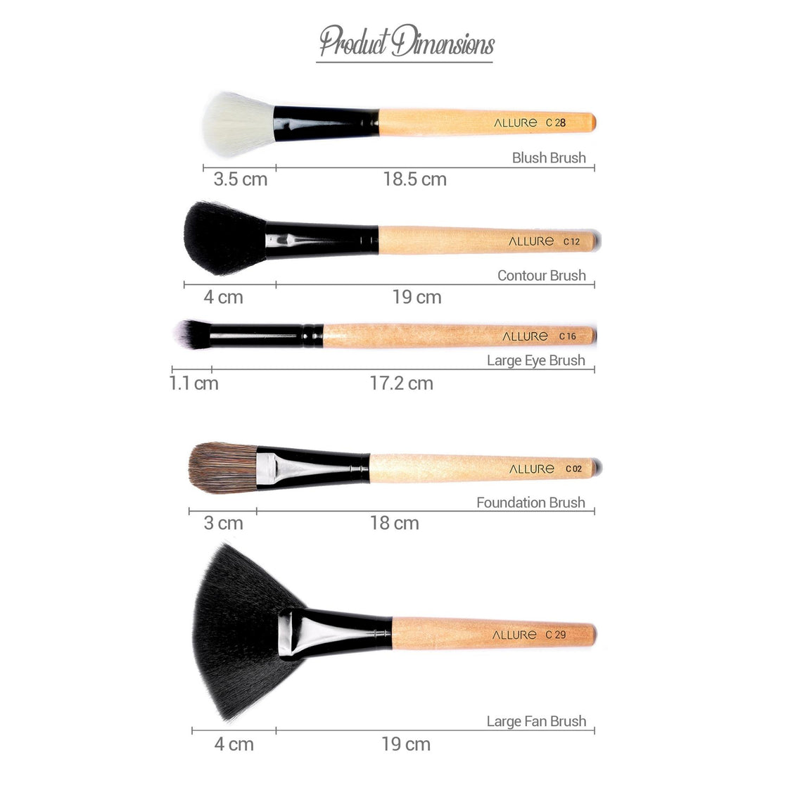 Allure Makeup Brush Set (pack Of 29 Brushes)