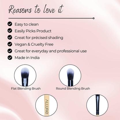 Allure Classic Blending and Flat Blending Brush Set of 02