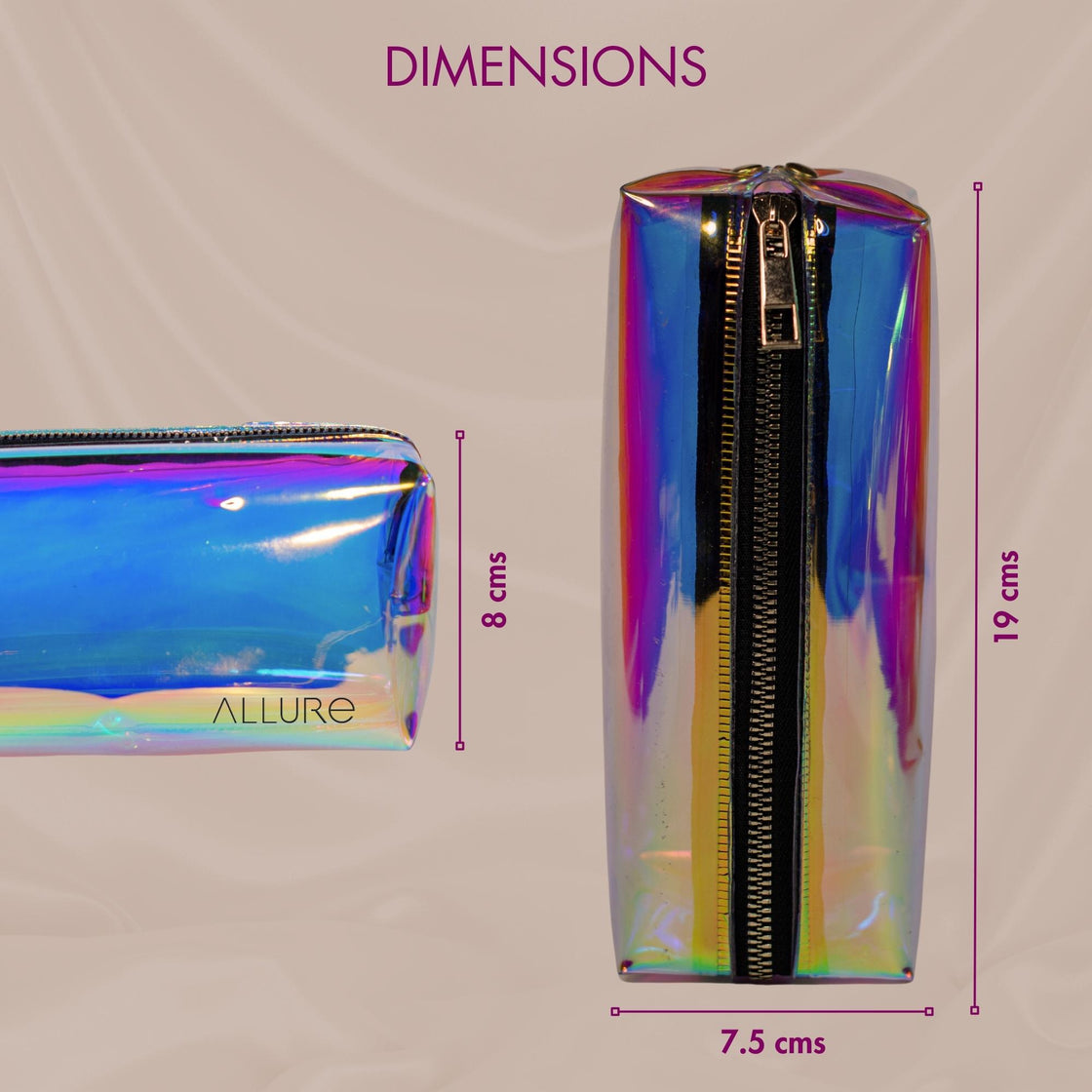 Allure Holographic Cosmetic Pouch