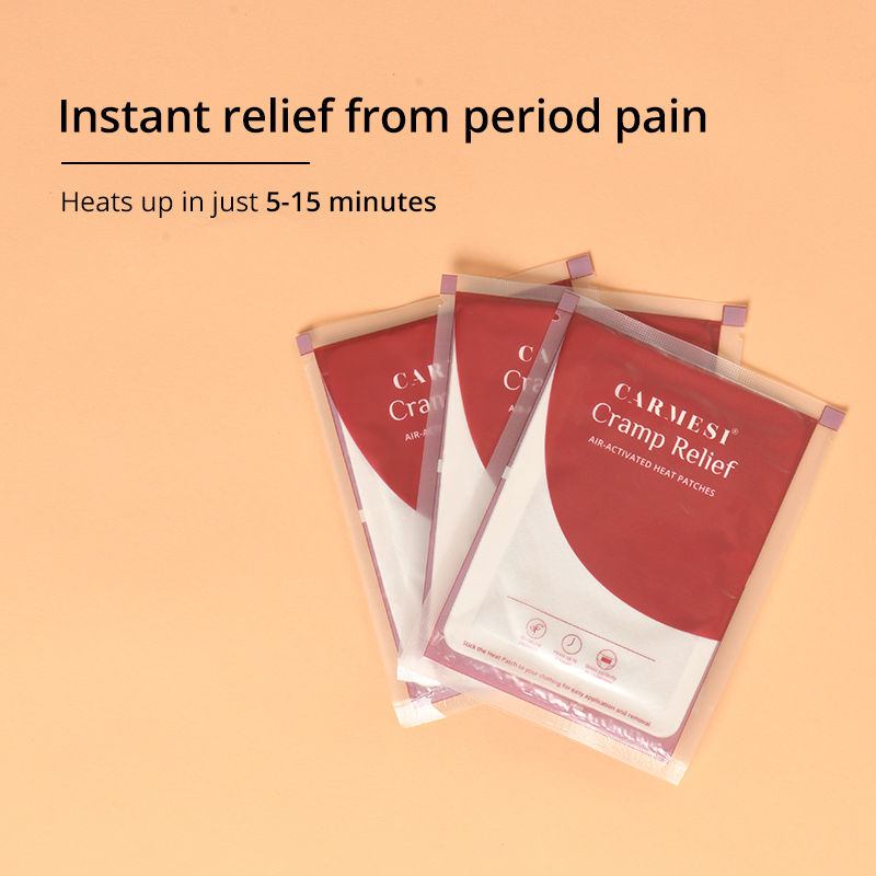 Carmesi Cramp Relief Patches - Instant Relief from Cramps - All-Natural Ingredients - Pack of 3