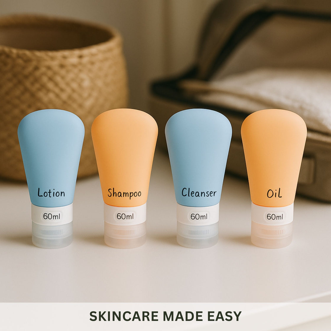 Allure Leak-Proof Silicone Travel Bottle - Pack Of 4