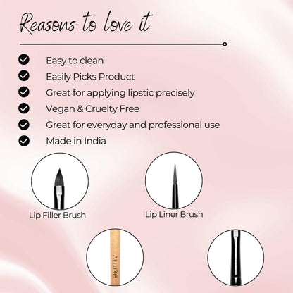 Allure Lip Liner and Lip Filler Makeup Brush