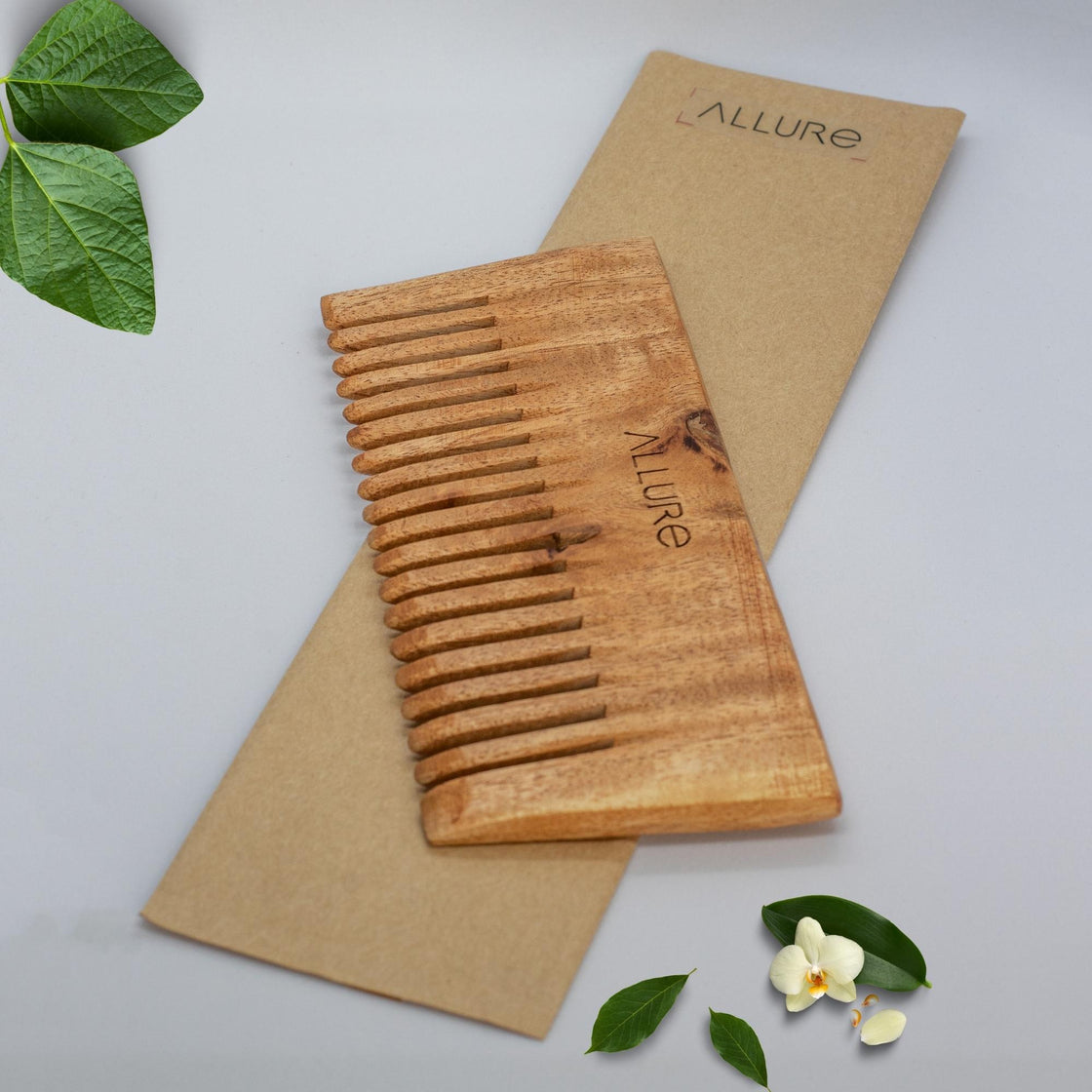 Allure Neem Wood Shampoo Hair Comb (CS-02)