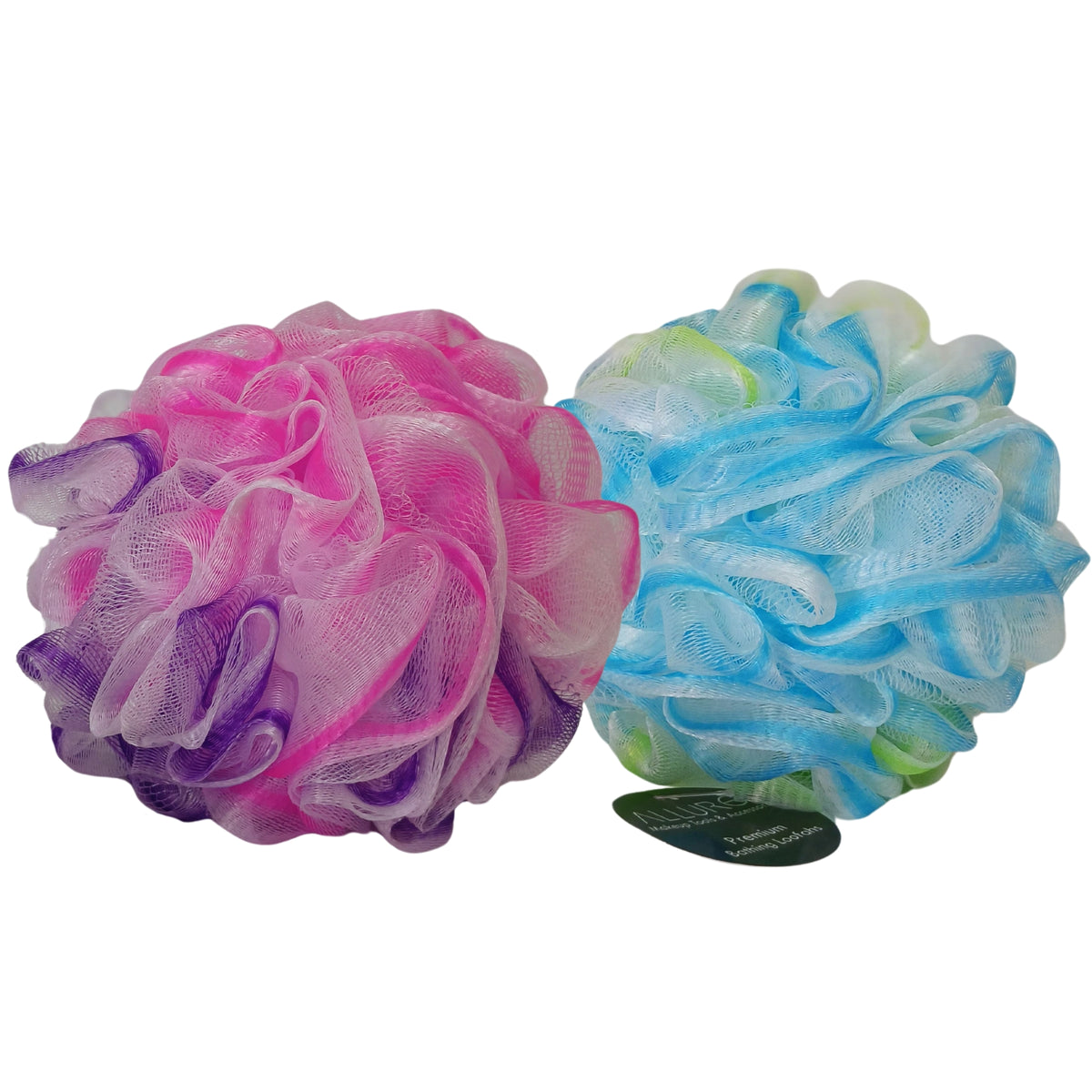 Allure Pack of 2 Luxury Loofah Sponge (Assorted color XL Size Loofhas)