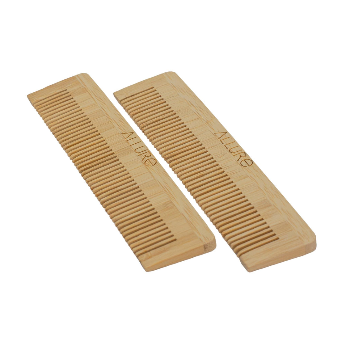 Allure Neem Wood Bamboo Pocket Hair Combs (CB-01 Pack of 2)
