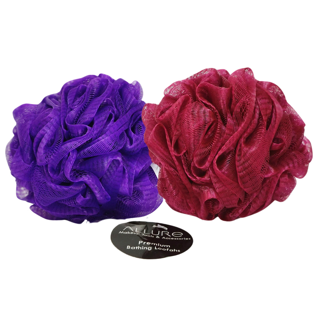 Allure Bathing Loofah  (Large size assorted color Pack of 2 Loofhas)