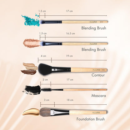 Allure Makeup Brush Set (Pack Of 25 Brushes)