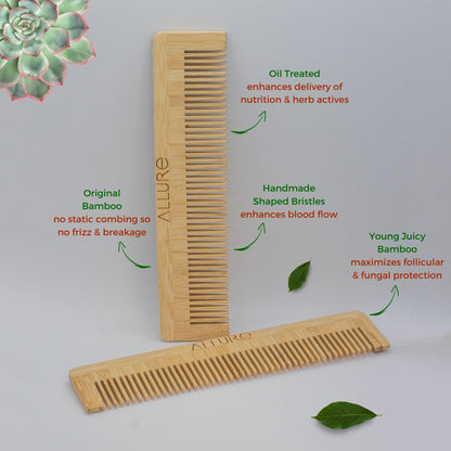 Allure Wooden Neem Comb CB-01 - Pack of 2