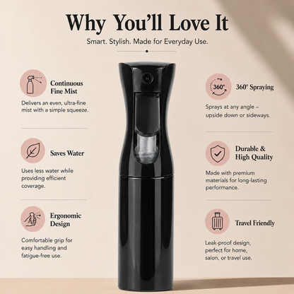 Allure Hair Spray Bottle For Styling & Grooming