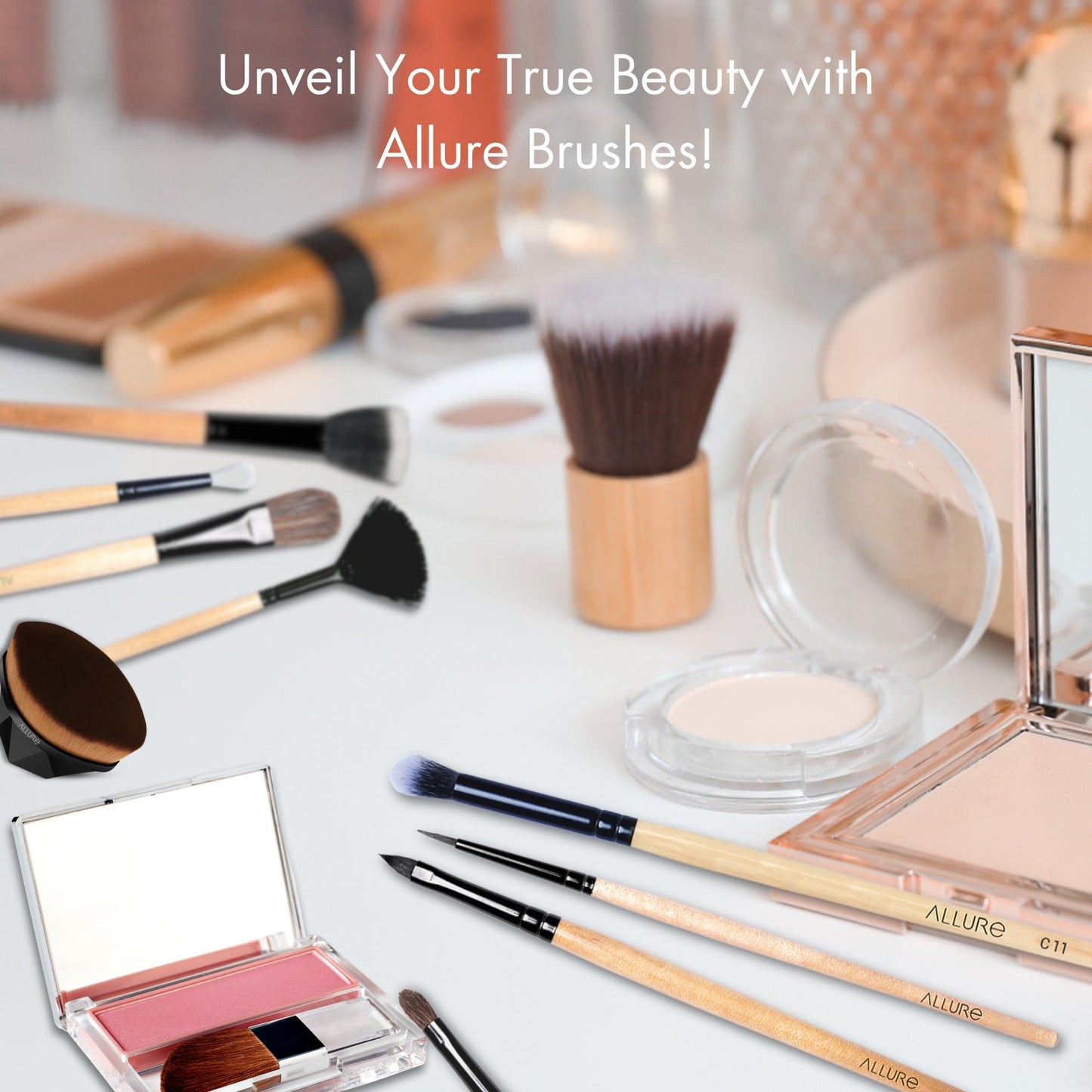 Allure Makeup Brush Set (Pack Of 25 Brushes)