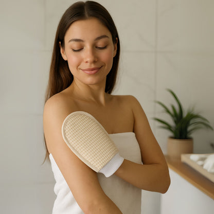 Allure Exfoliating Bathing Gloves for Deep Cleansing & Smooth Skin