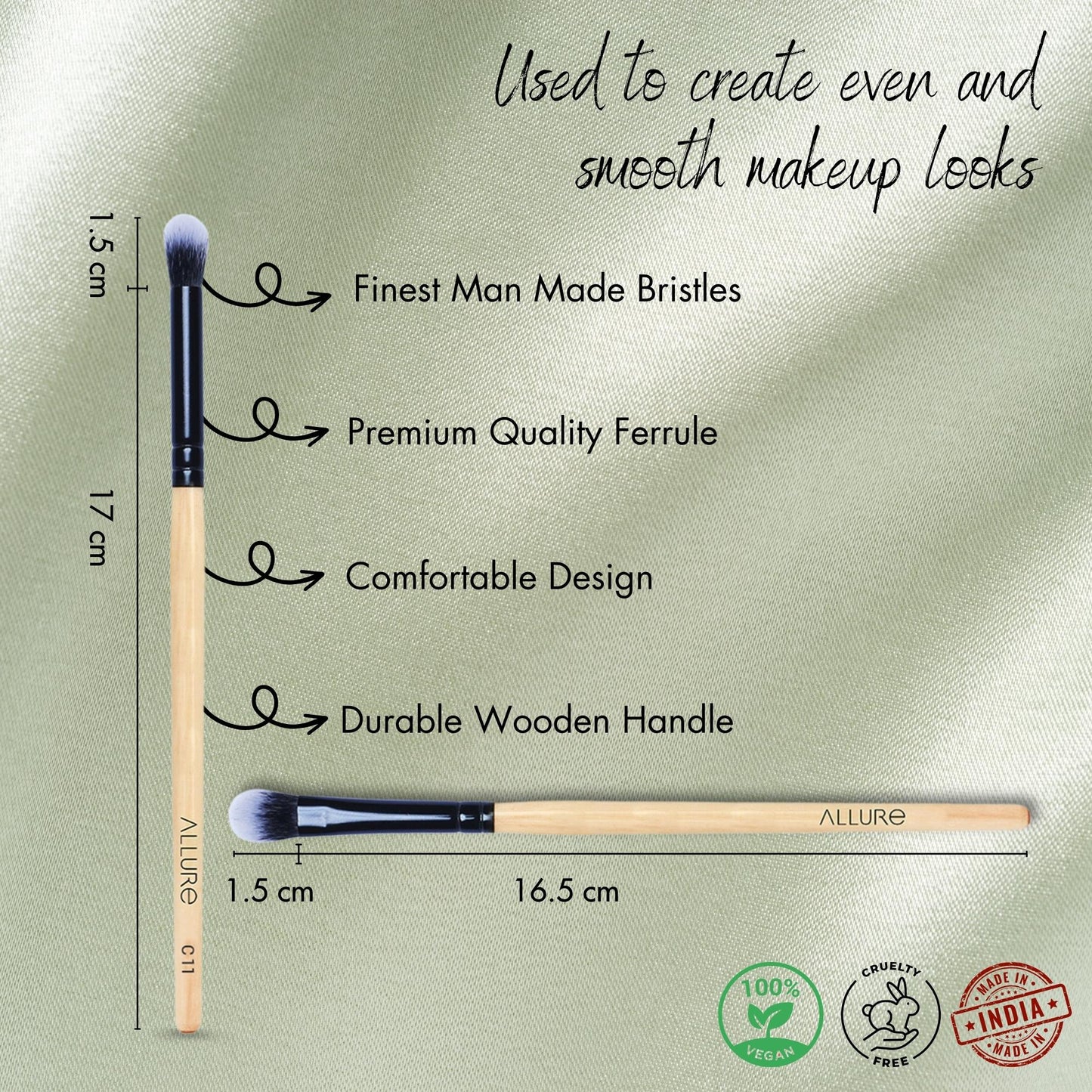 Allure Classic Blending and Flat Blending Brush Set of 02