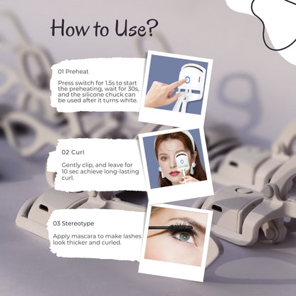 Allure Heated Electric Eyeleshes Curler - Pink