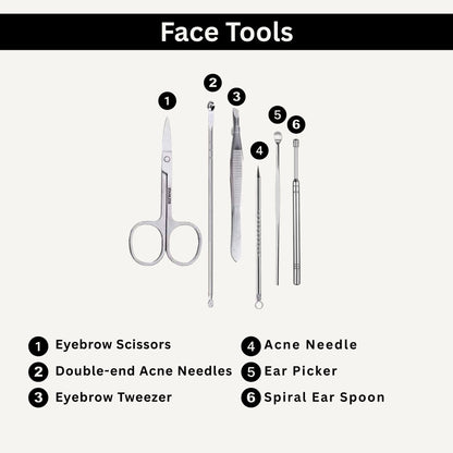 Allure Professional Manicure and Pedicure Tool Set – 19-in-1 Nail Care Kit with Storage Box