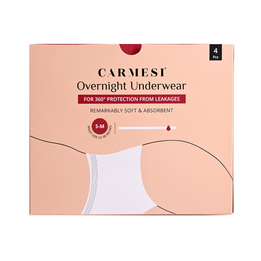 Carmesi Disposable Period Panties (S-M) - Made for Heavy-Flow Nights - Pack of 4