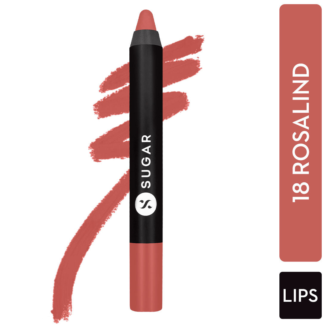 SUGAR Matte As Hell Crayon Lipstick With Free Sharpener - 18 Rosalind (2.8g)