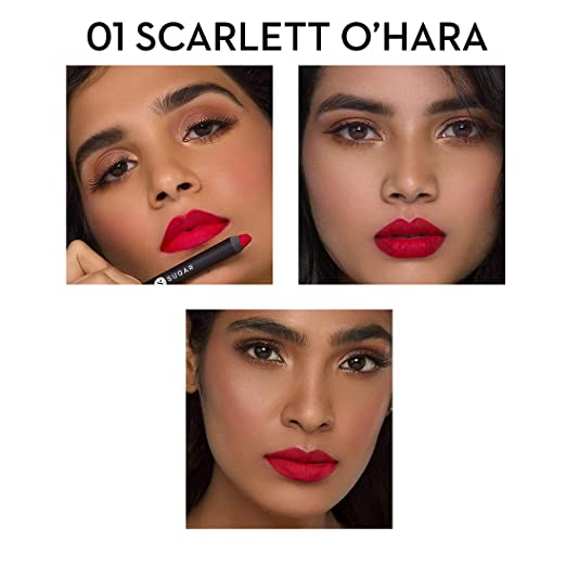 Sugar Matte As Hell Crayon Lipstick - 01 Scarlett O'Hara